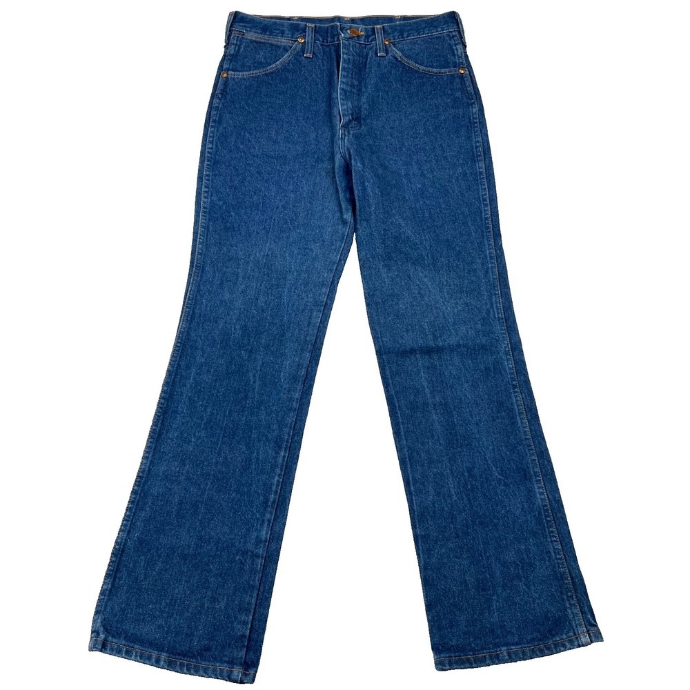 VTG Wrangler‎ Cowboy Cut Jeans Men 33x30 Denim Cotton Straight Leg Made in USA
